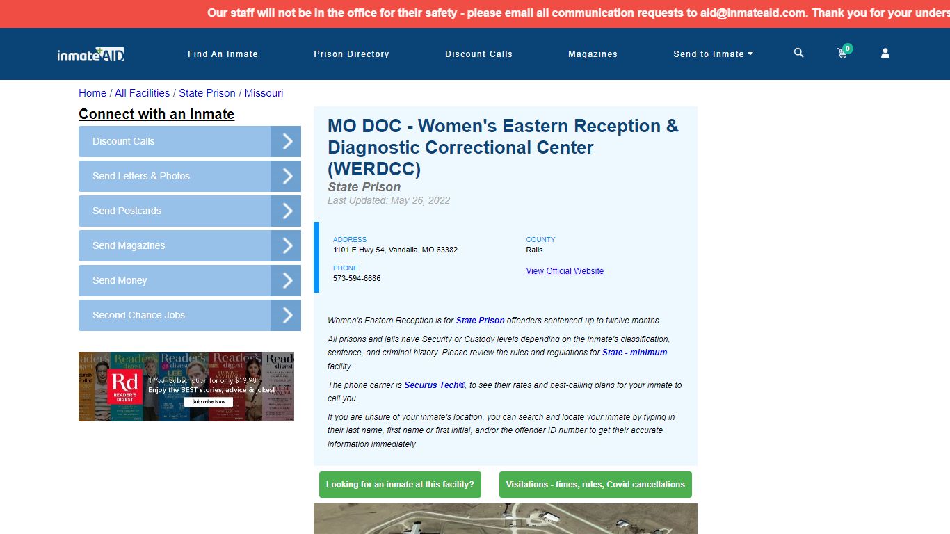 MO DOC - Women's Eastern Reception & Diagnostic Correctional Center ...